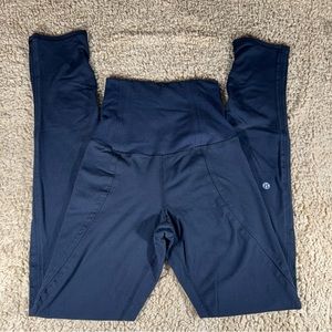 Womens Lululemon Super High Waisted Ruched Black Leggings